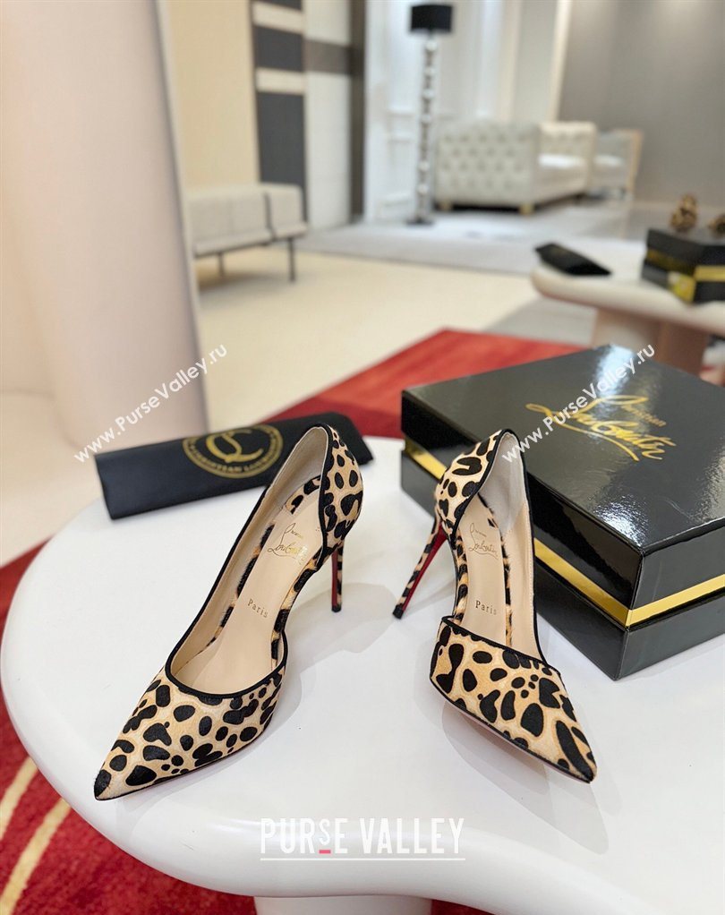 Christian Louboutin Iriza Pumps 10cm in Leopard Print Beige 2026 0225 (MD-260225103)