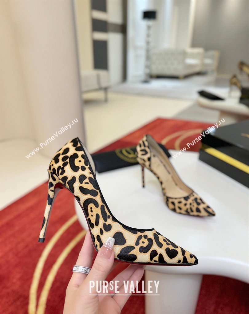 Christian Louboutin Iriza Pumps 10cm in Leopard Print Beige 2026 0225 (MD-260225103)