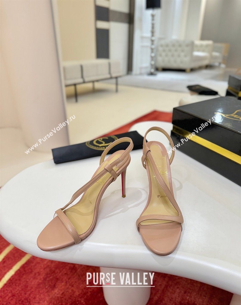 Christian Louboutin Rosalie Heel Sandals 8.5cm in Calf Leather Pink 2026 0225 (MD-260225106)