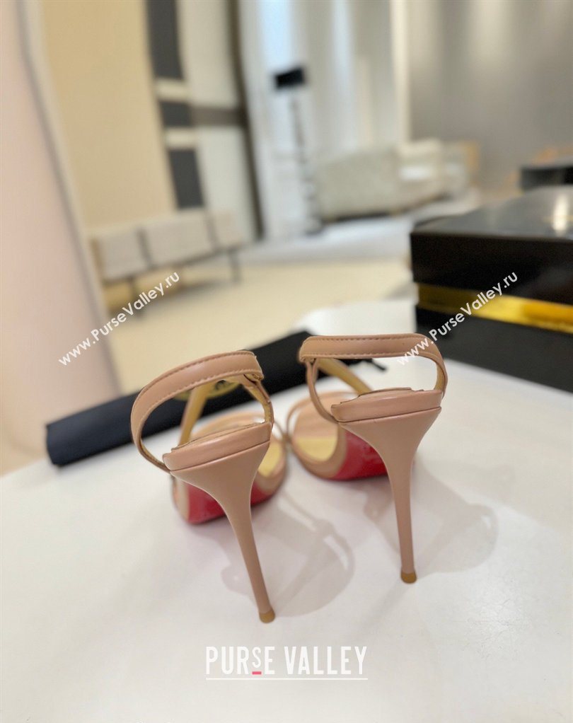 Christian Louboutin Rosalie Heel Sandals 8.5cm in Calf Leather Pink 2026 0225 (MD-260225106)