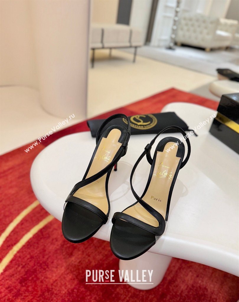 Christian Louboutin Rosalie Heel Sandals 8.5cm in Calf Leather Black 2026 0225 (MD-260225107)