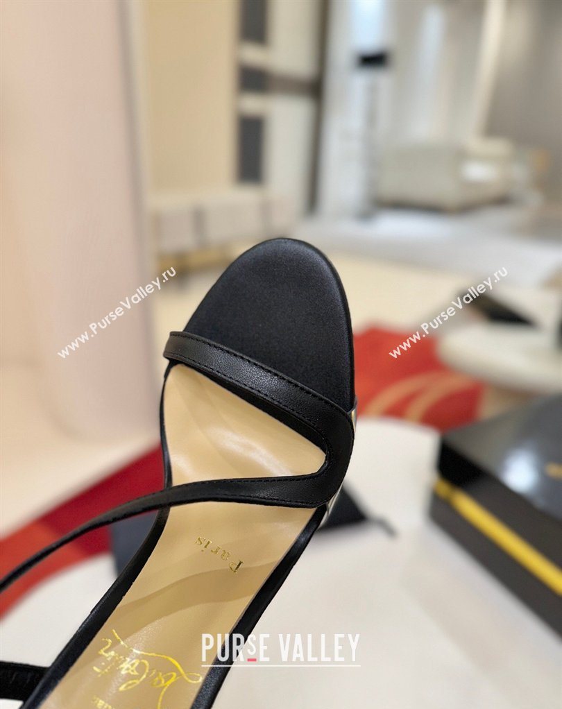 Christian Louboutin Rosalie Heel Sandals 8.5cm in Calf Leather Black 2026 0225 (MD-260225107)