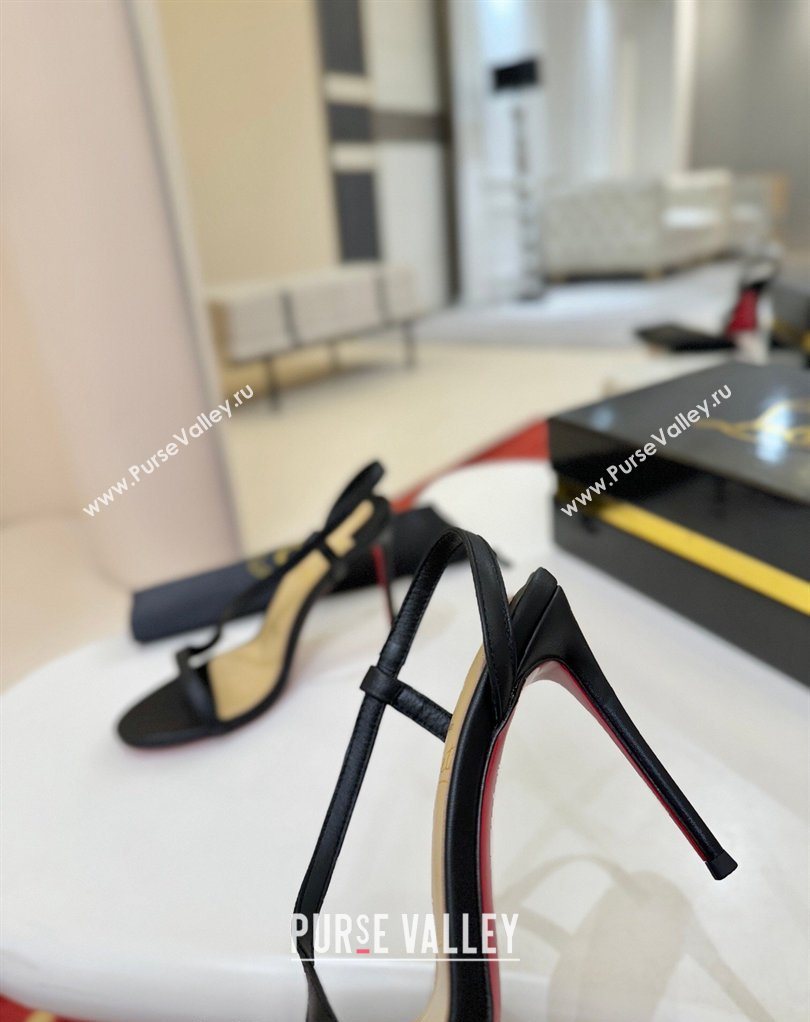 Christian Louboutin Rosalie Heel Sandals 8.5cm in Calf Leather Black 2026 0225 (MD-260225107)