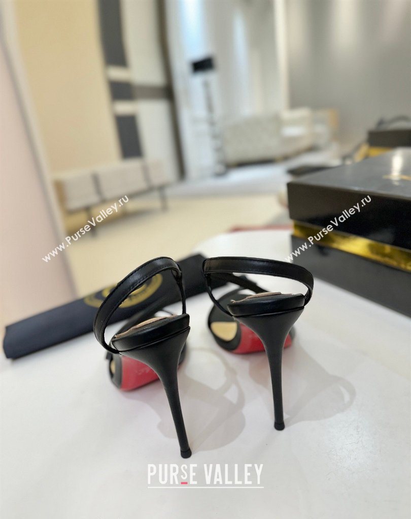 Christian Louboutin Rosalie Heel Sandals 8.5cm in Calf Leather Black 2026 0225 (MD-260225107)