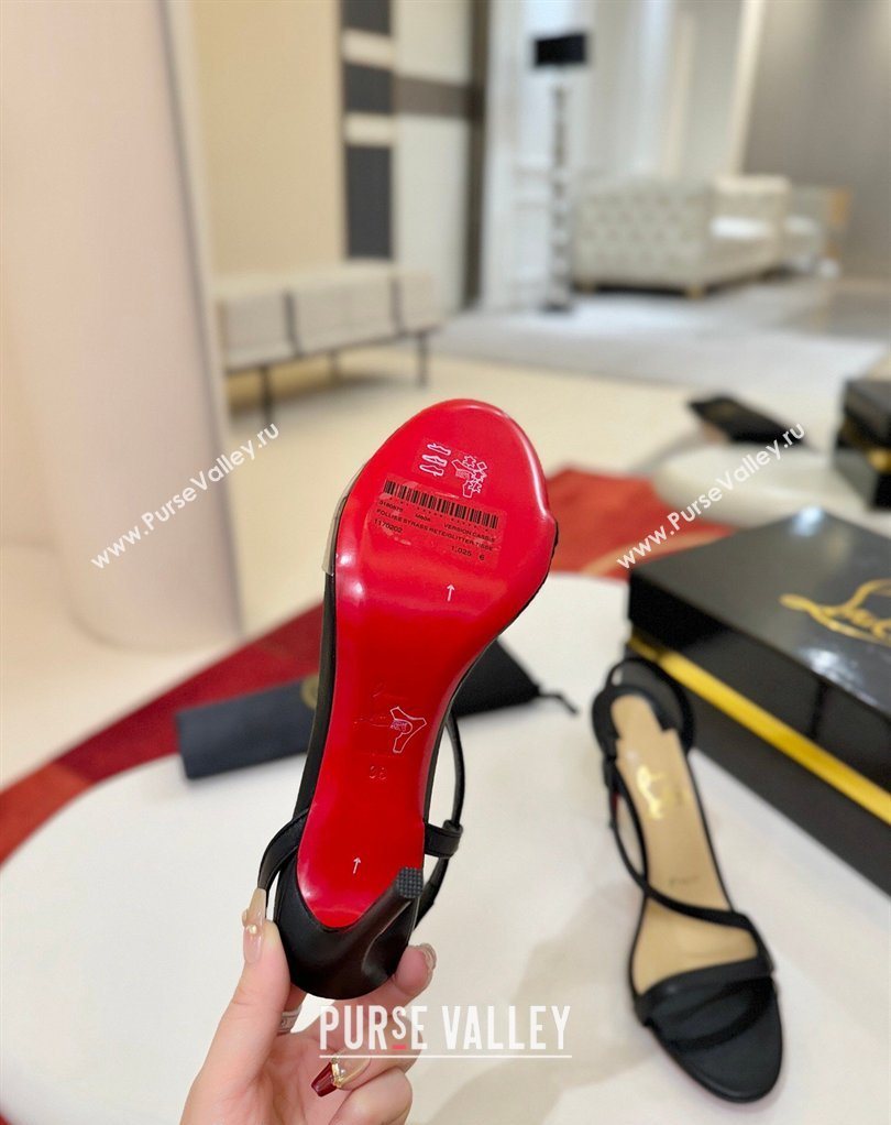 Christian Louboutin Rosalie Heel Sandals 8.5cm in Calf Leather Black 2026 0225 (MD-260225107)