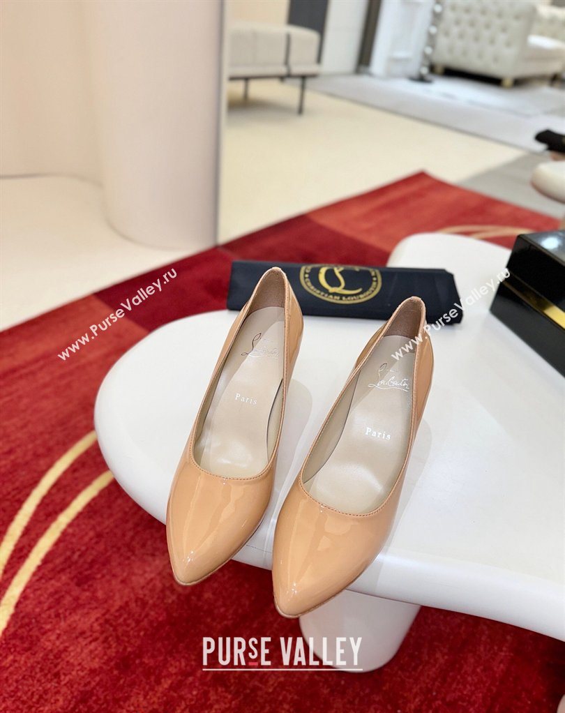 Christian Louboutin Fannylove Pumps 8.5cm in Patent Leather Nude 2026 0225 (MD-260225099)