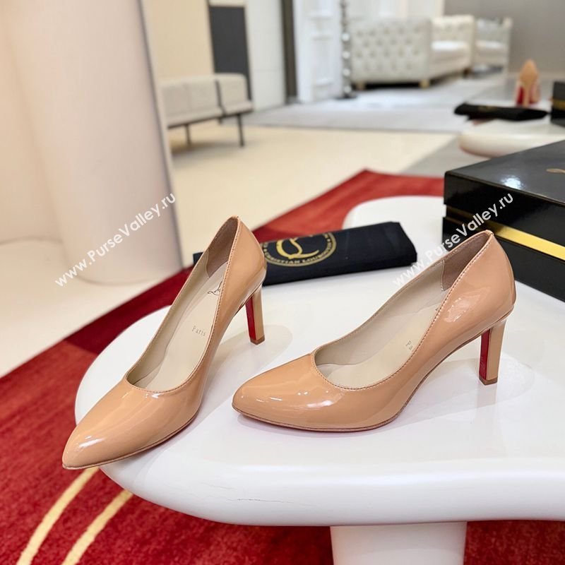 Christian Louboutin Fannylove Pumps 8.5cm in Patent Leather Nude 2026 0225 (MD-260225099)