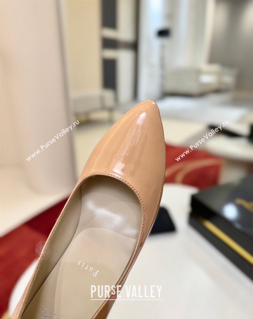 Christian Louboutin Fannylove Pumps 8.5cm in Patent Leather Nude 2026 0225 (MD-260225099)