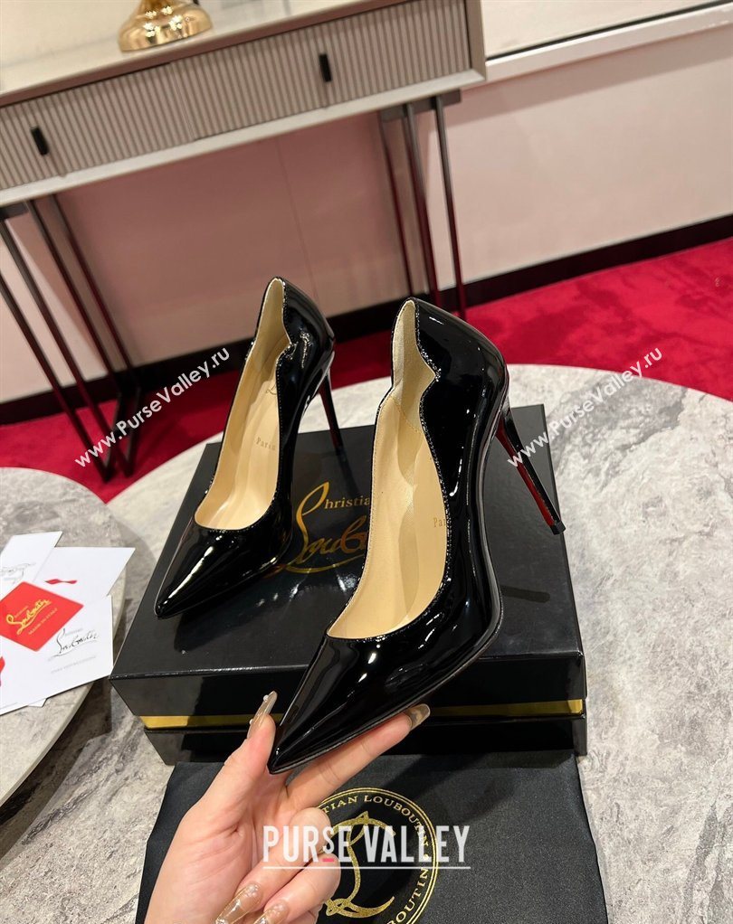 Christian Louboutin Hot Chick Pumps 10cm in Patent Leather Black 2026 0225 (MD-260225082)