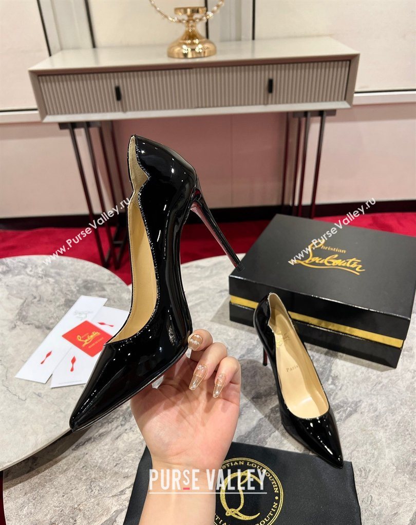 Christian Louboutin Hot Chick Pumps 10cm in Patent Leather Black 2026 0225 (MD-260225082)