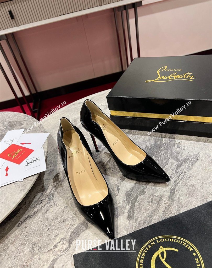Christian Louboutin Hot Chick Pumps 10cm in Patent Leather Black 2026 0225 (MD-260225082)