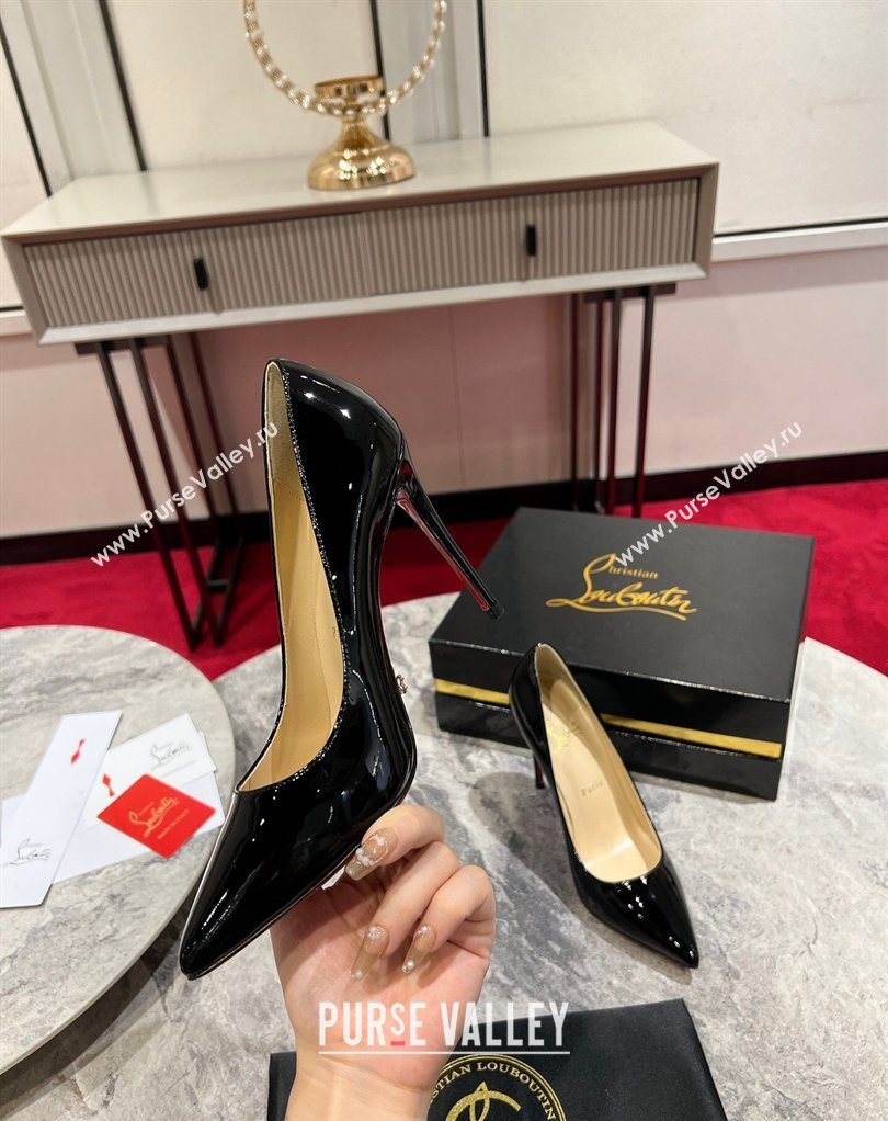 Christian Louboutin Kate Pumps 10cm in Patent Leather Black 2026 0225 (MD-260225075)