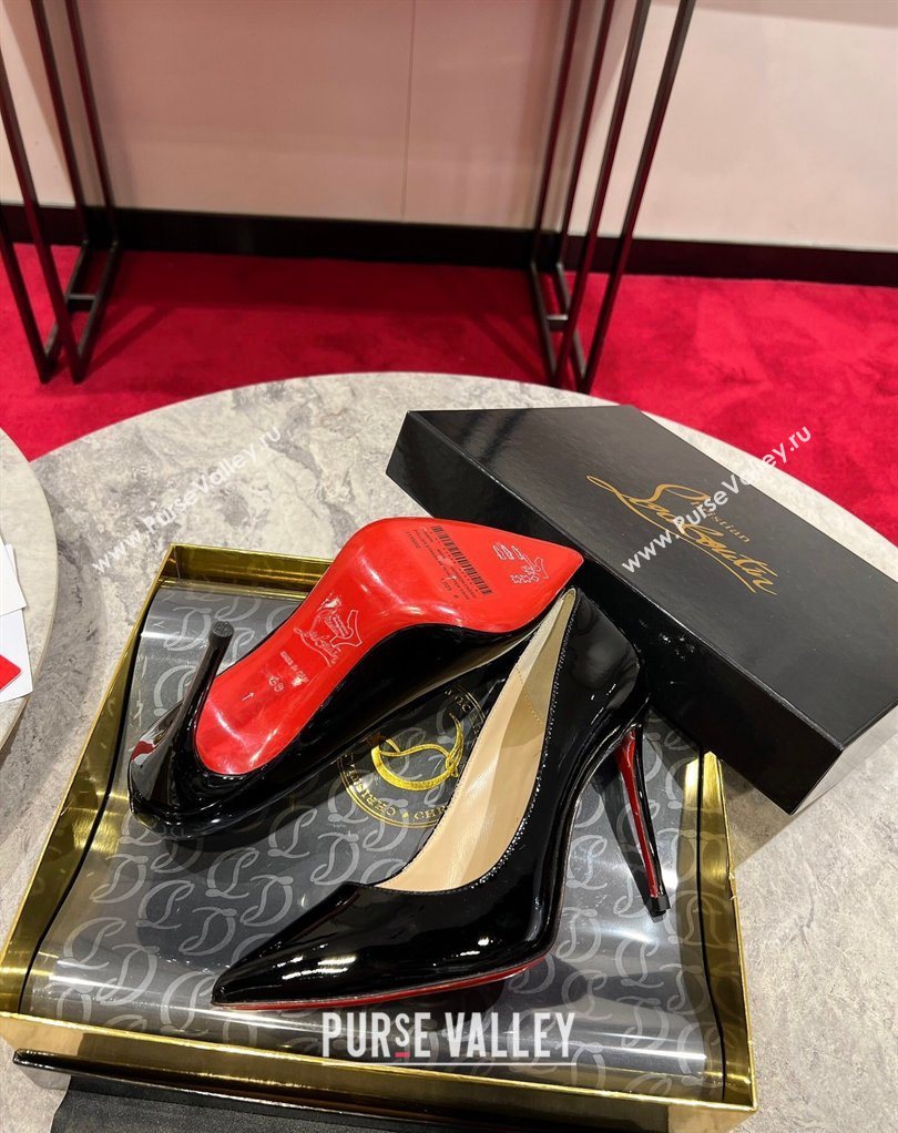 Christian Louboutin Kate Pumps 10cm in Patent Leather Black 2026 0225 (MD-260225075)