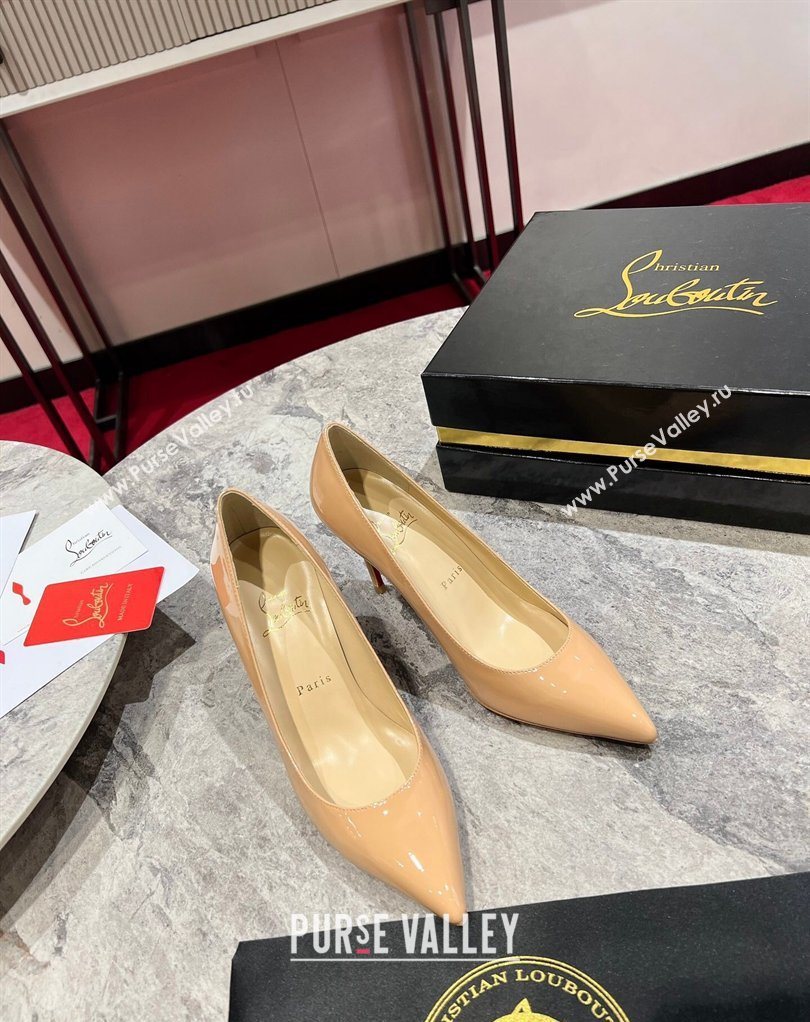 Christian Louboutin Kate Pumps 10cm in Patent Leather Nude 2026 0225 (MD-260225076)