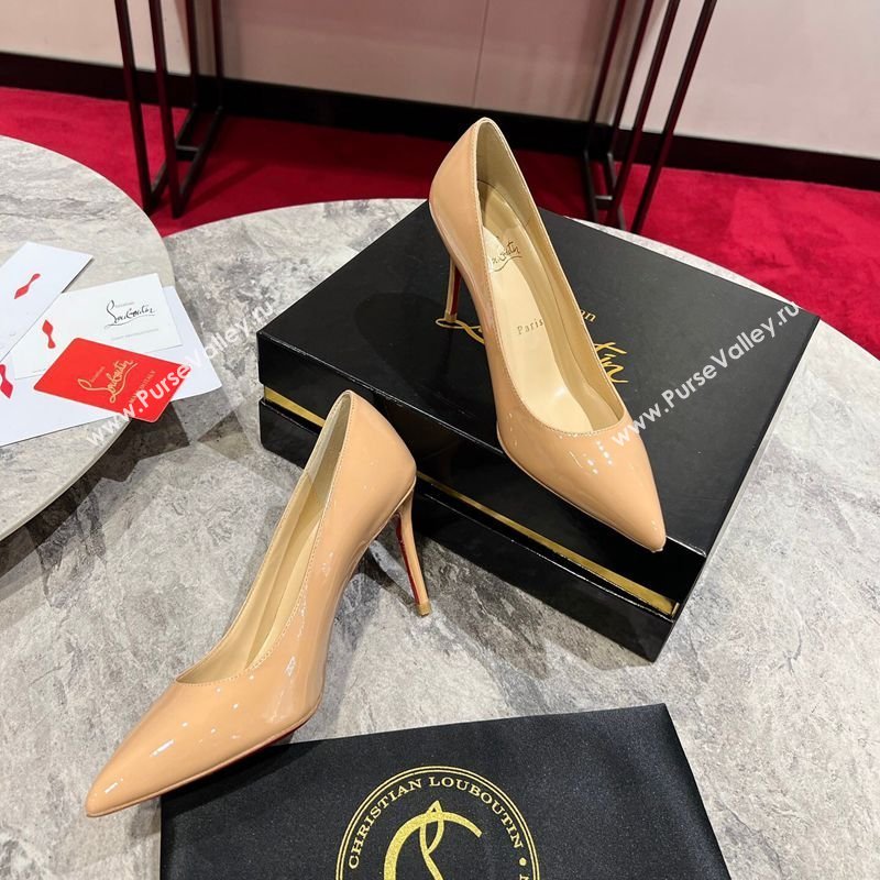 Christian Louboutin Kate Pumps 10cm in Patent Leather Nude 2026 0225 (MD-260225076)
