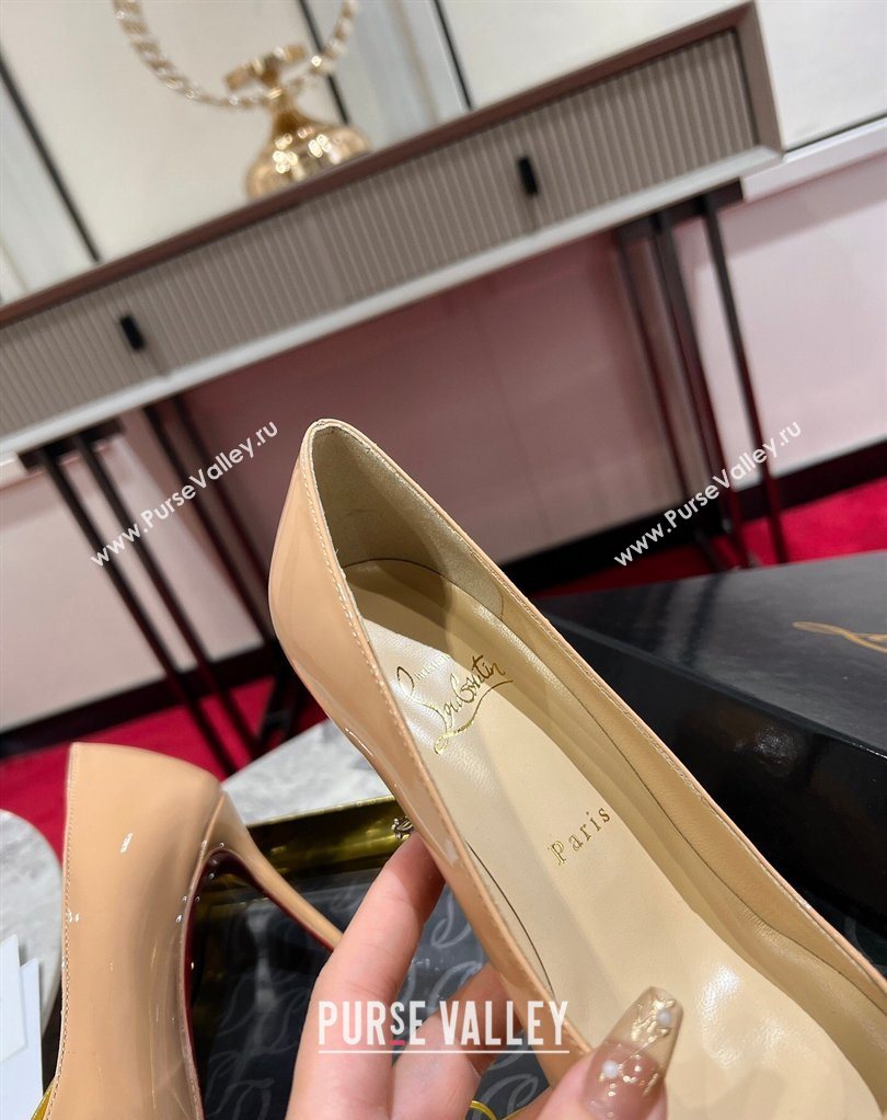 Christian Louboutin Kate Pumps 10cm in Patent Leather Nude 2026 0225 (MD-260225076)