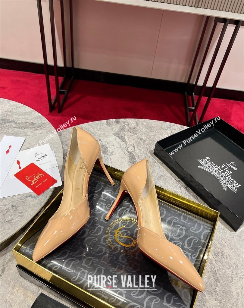 Christian Louboutin Iriza Pumps 8.5cm in Patent Leather Nude 2026 0225 (MD-260225081)