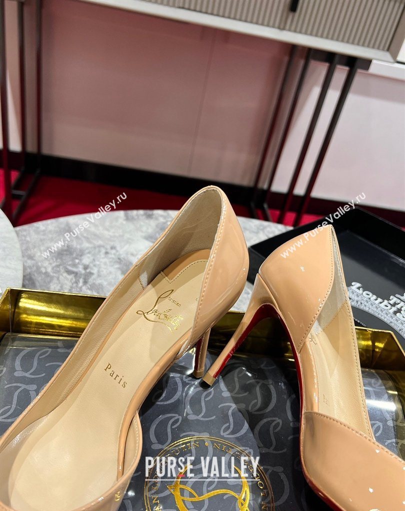 Christian Louboutin Iriza Pumps 8.5cm in Patent Leather Nude 2026 0225 (MD-260225081)