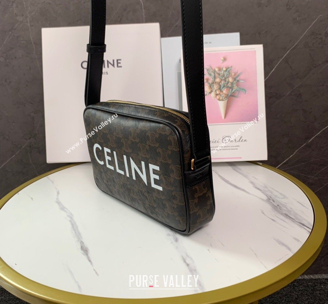 Celine Mens Medium Messenger Bag in Triomphe Canvas 2026 194502 (BL-260411061)