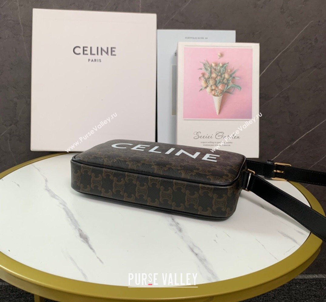 Celine Mens Medium Messenger Bag in Triomphe Canvas 2026 194502 (BL-260411061)