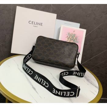 Celine Mens Medium Messenger Bag in Triomphe Canvas 2026 197202 (BL-260411062)