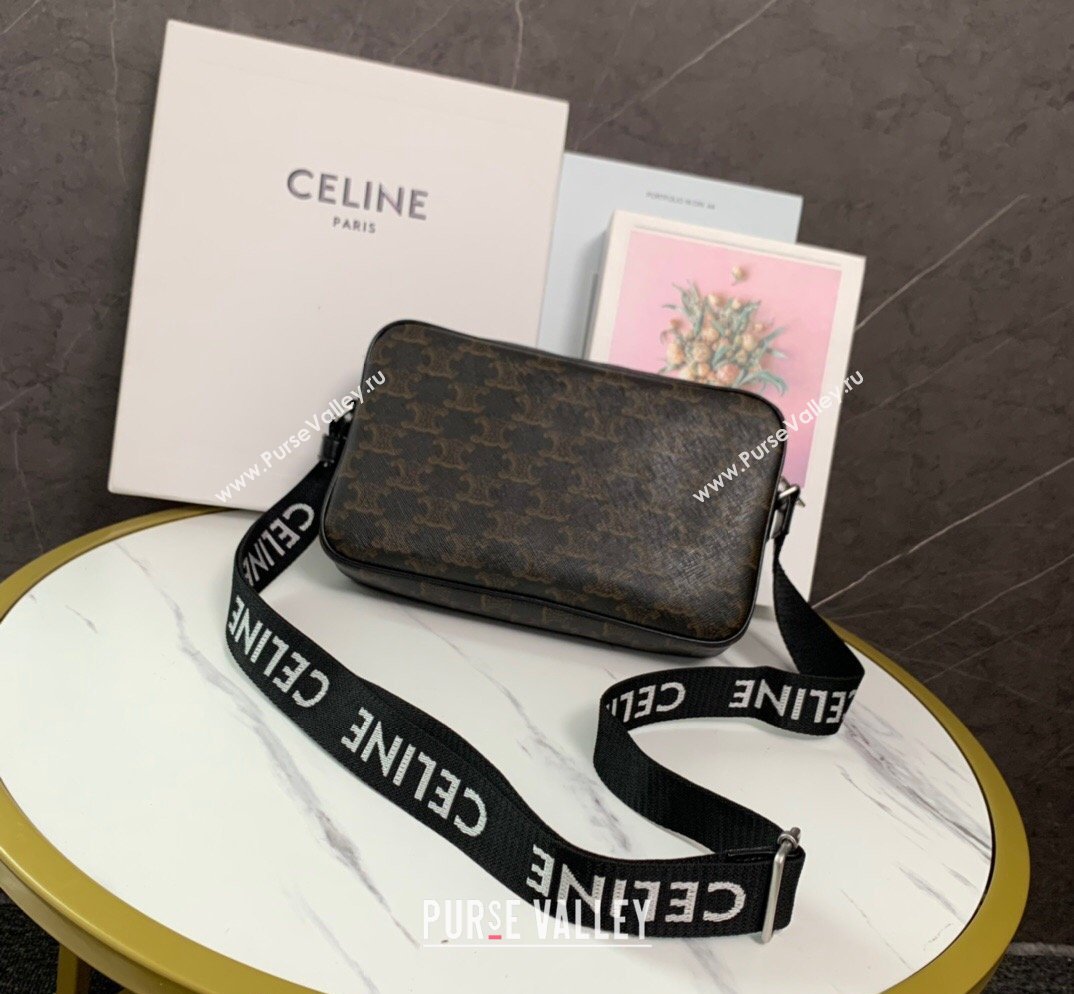 Celine Mens Medium Messenger Bag in Triomphe Canvas 2026 197202 (BL-260411062)