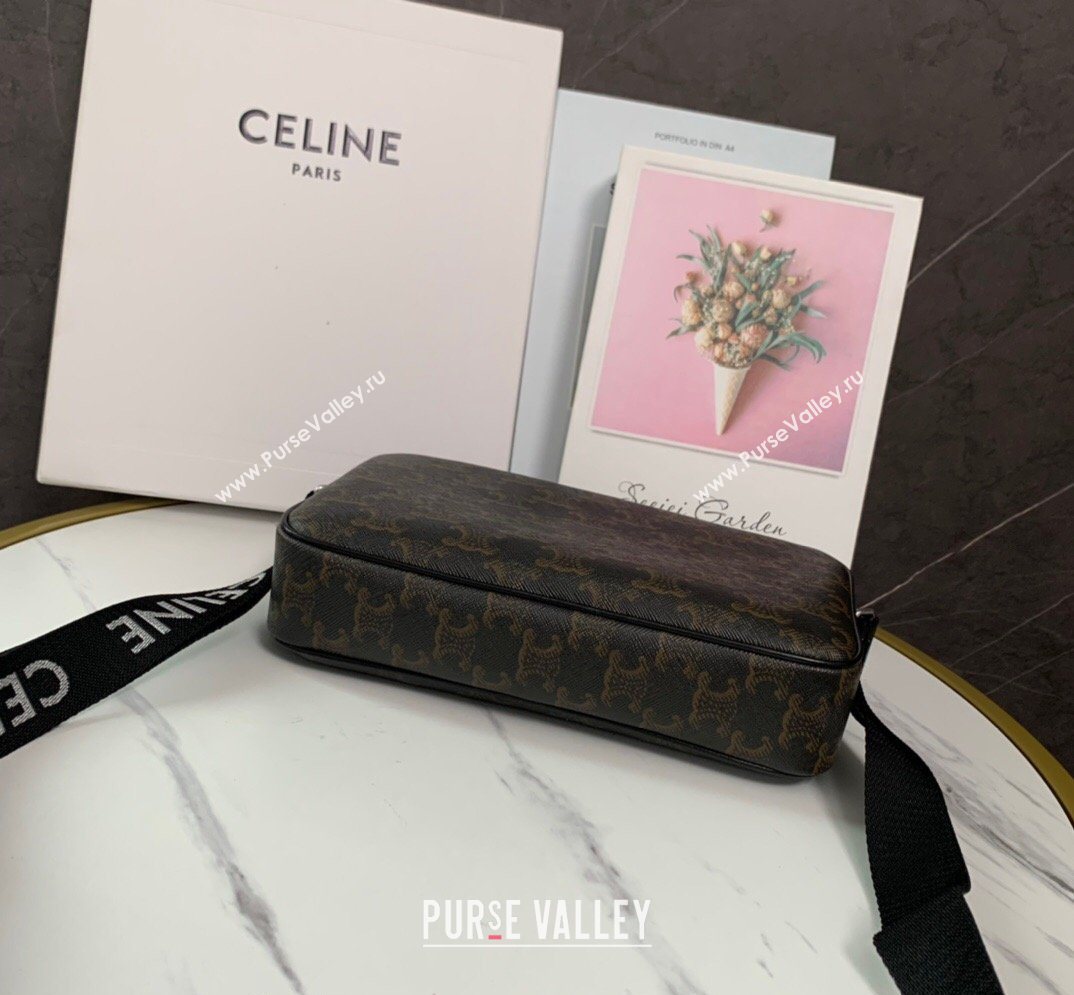 Celine Mens Medium Messenger Bag in Triomphe Canvas 2026 197202 (BL-260411062)