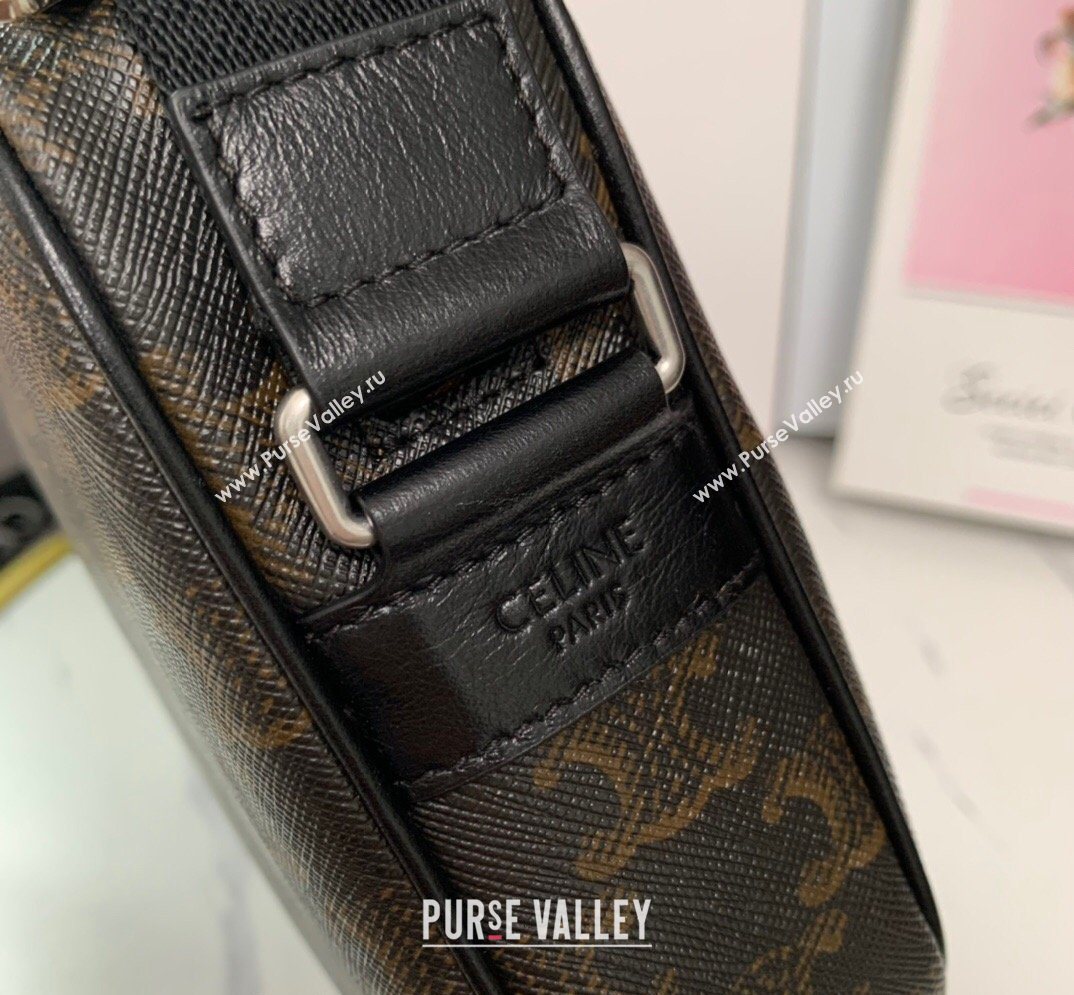 Celine Mens Medium Messenger Bag in Triomphe Canvas 2026 197202 (BL-260411062)