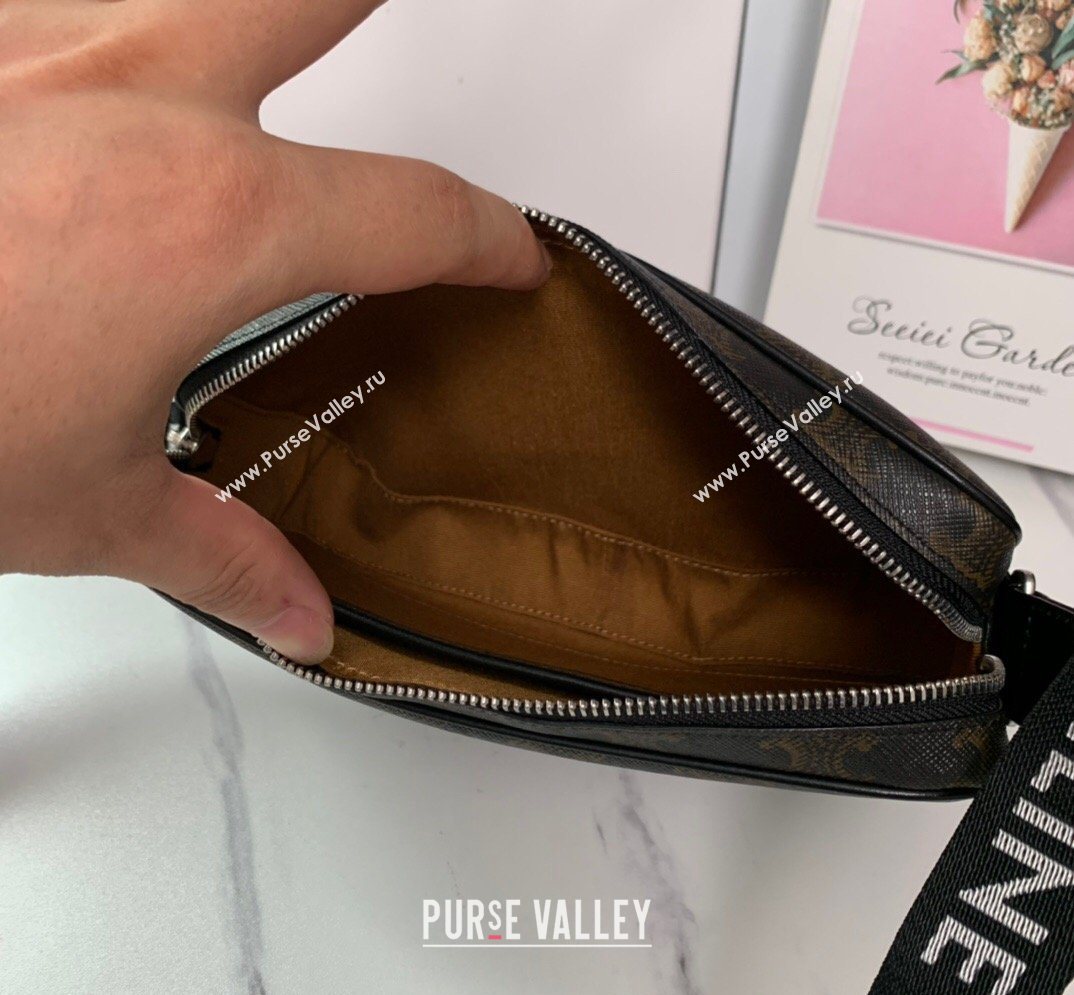 Celine Mens Medium Messenger Bag in Triomphe Canvas 2026 197202 (BL-260411062)