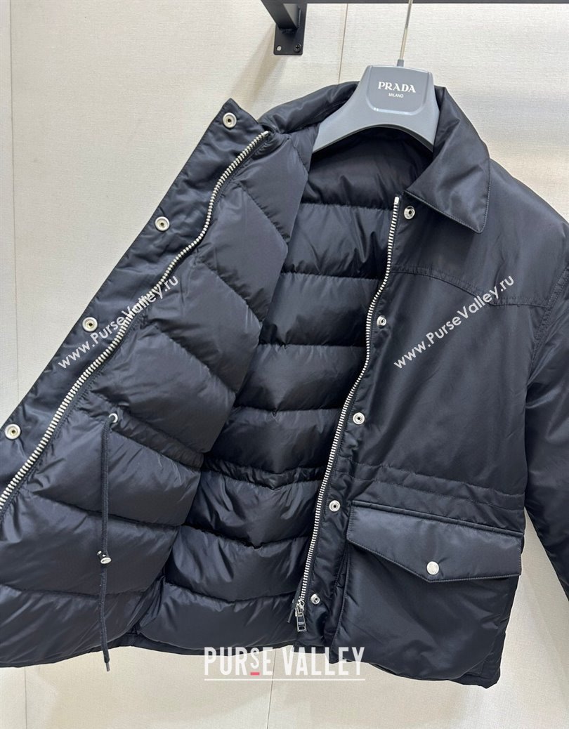 Prada Nylon Down Jacket Black 2024 121901 (QI-241219007)