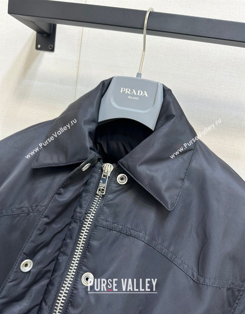 Prada Nylon Down Jacket Black 2024 121901 (QI-241219007)