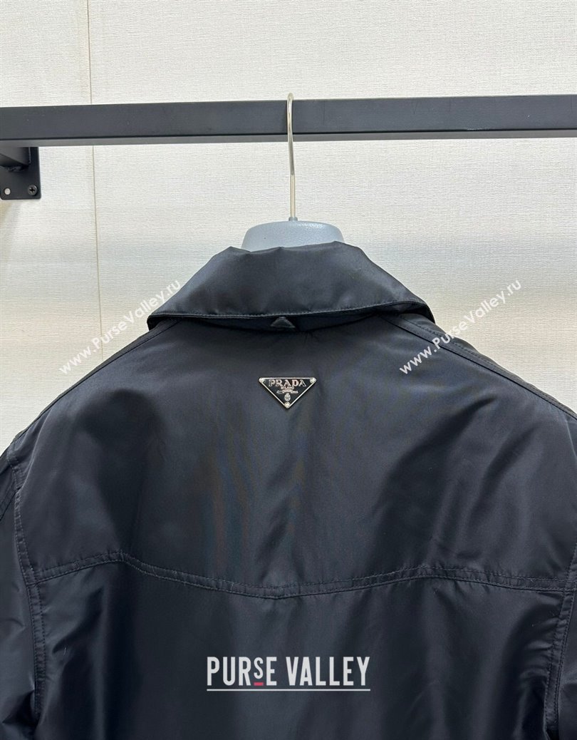 Prada Nylon Down Jacket Black 2024 121901 (QI-241219007)