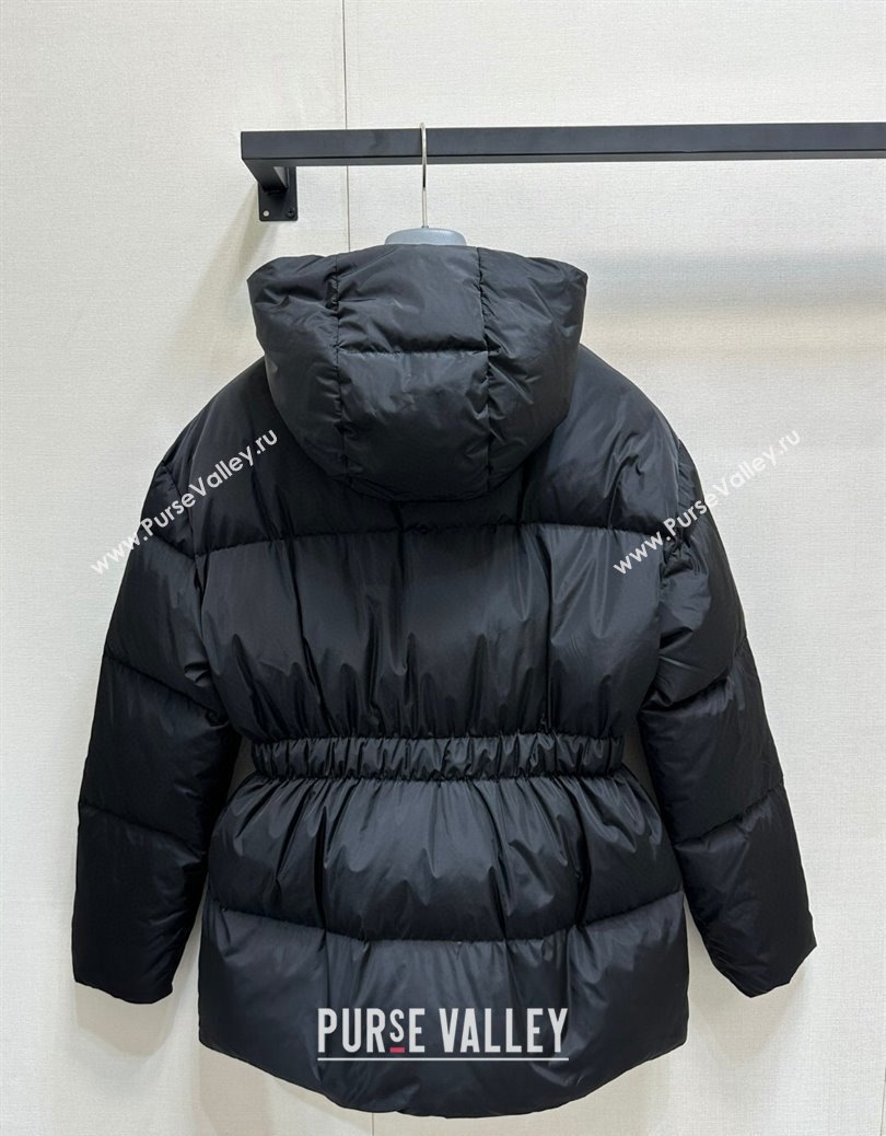 Prada Nylon Belted Down Jacket Black 2024 121902 (QI-241219008)