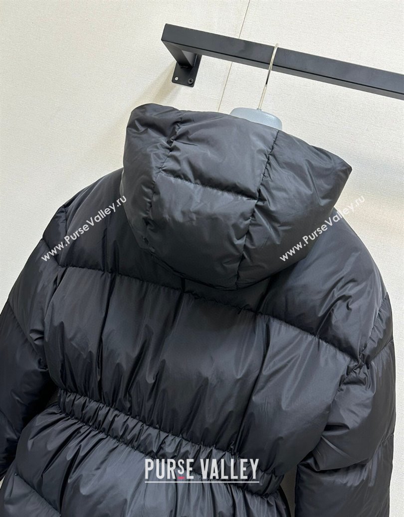 Prada Nylon Belted Down Jacket Black 2024 121902 (QI-241219008)