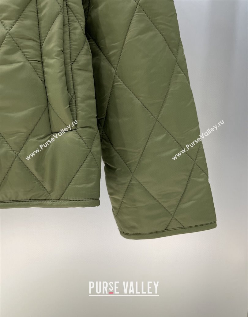 Dior Miss Dior Padded Jacket Green 2024 1219 (QI-241219012)