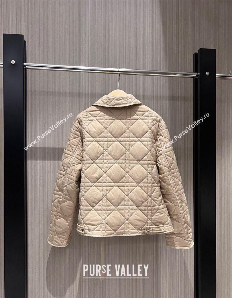 Dior Oblique Padded Jacket with Belt Beige 2024 1219 (QI-241219002)