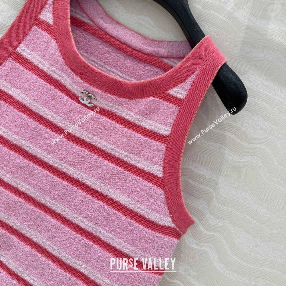 Chanel Striped Vest Pink 2025 032502 (QI-250325030)
