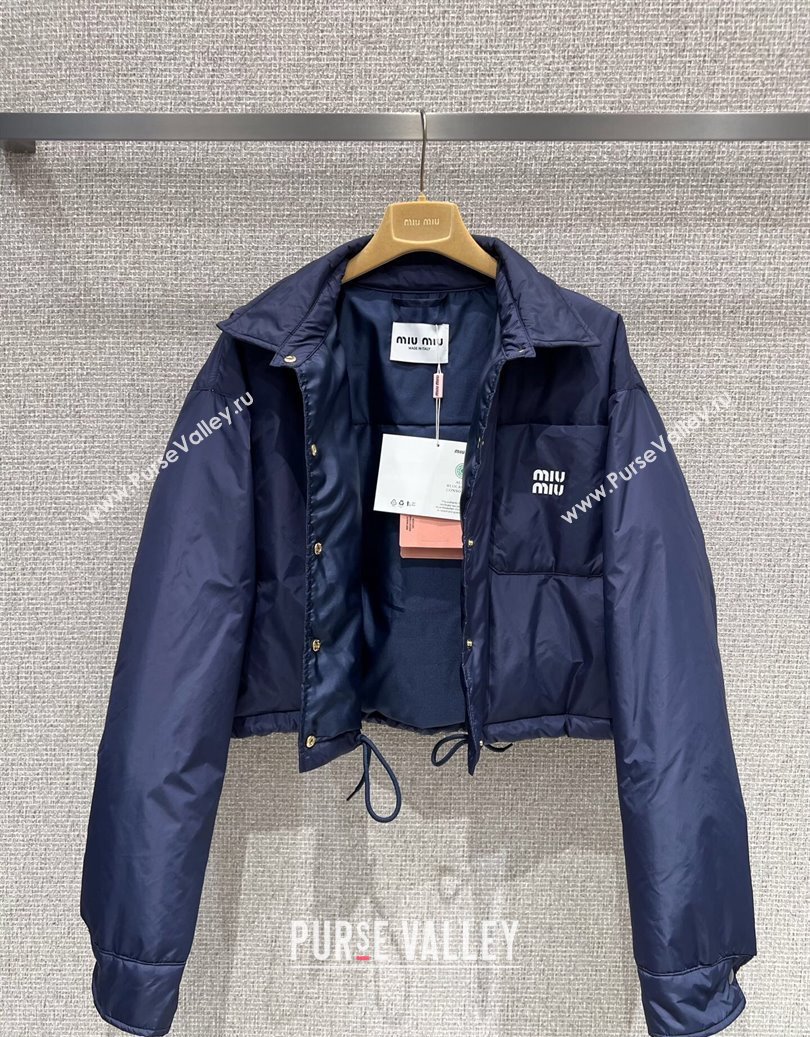 Miu Miu Down Jacket Navy Blue 2025 M091815 (QI-250918030)