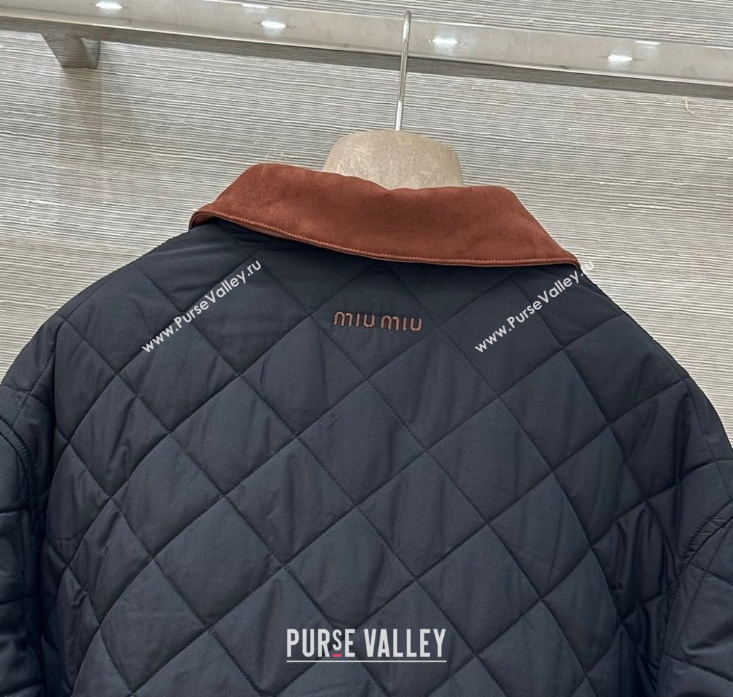 Miu Miu Quilted Nylon Jacket Black 2025 M091819 (QI-250918036)