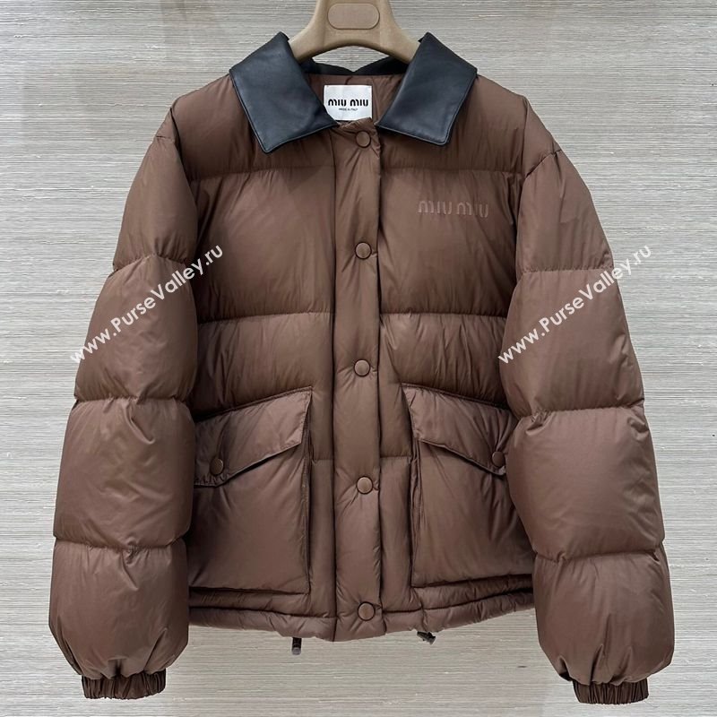 Miu Miu Down Jacket Brown 2025 M091822 (QI-250918040)