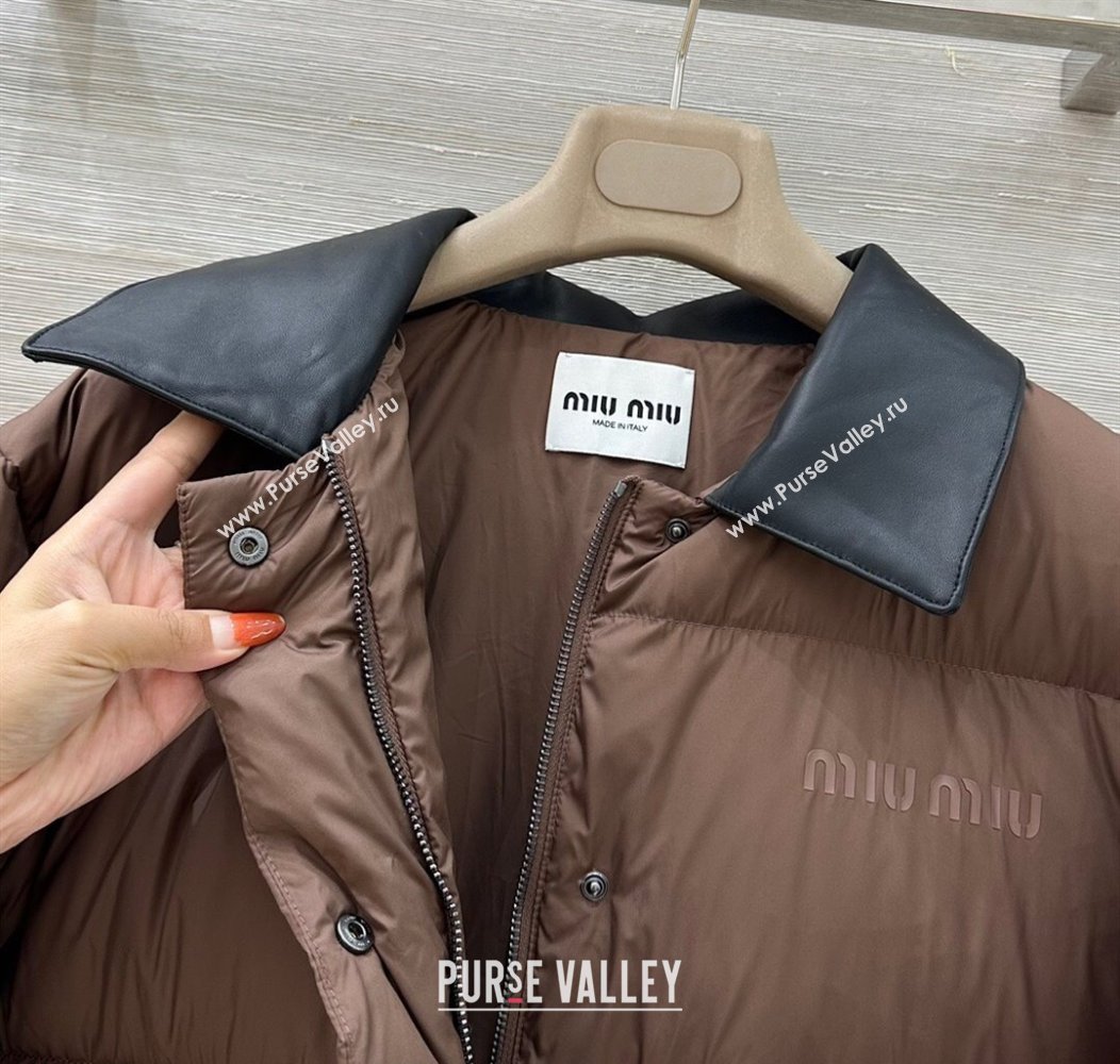 Miu Miu Down Jacket Brown 2025 M091822 (QI-250918040)