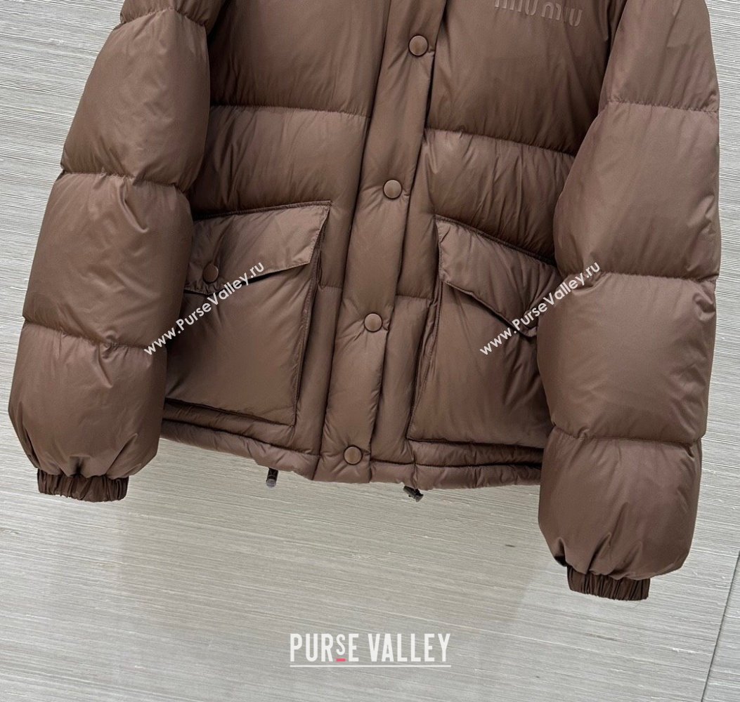 Miu Miu Down Jacket Brown 2025 M091822 (QI-250918040)
