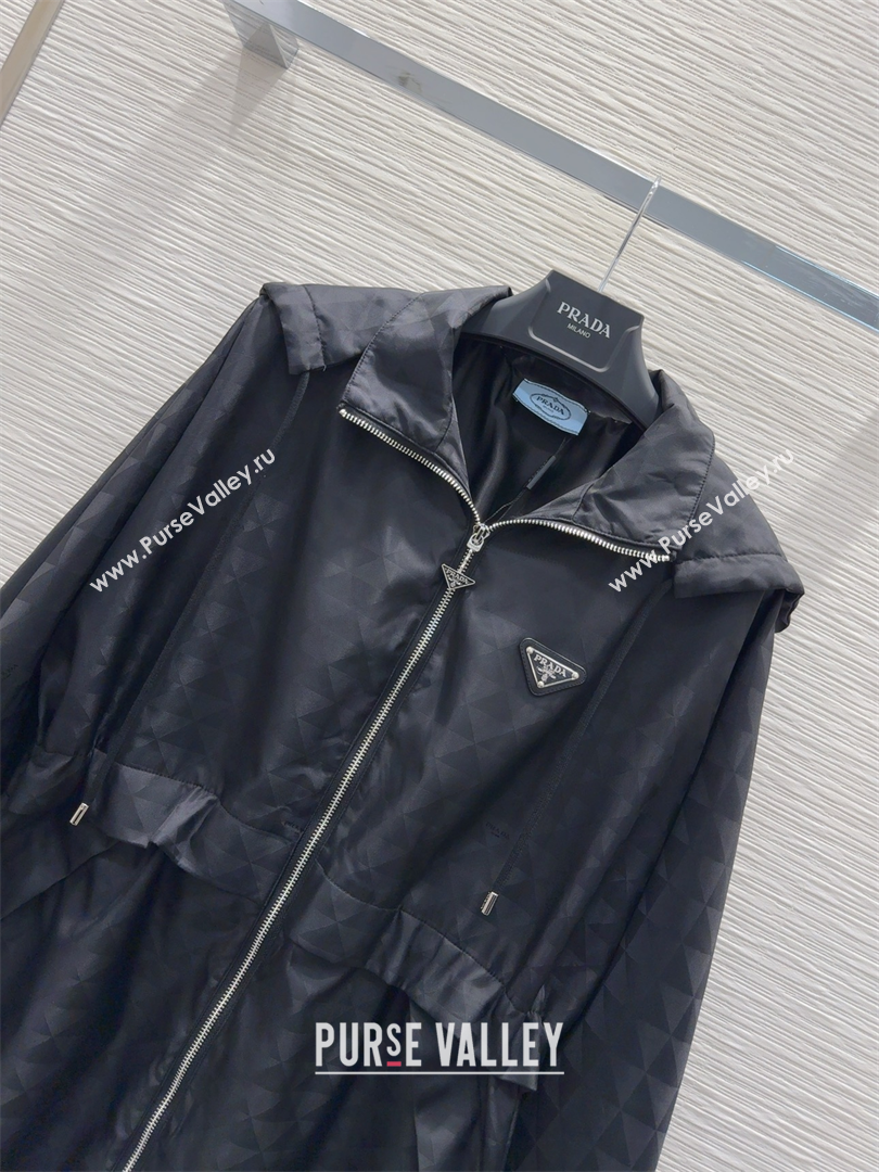 Prada Nylon Coat Black 2025 PR091923 (QI-250919023)
