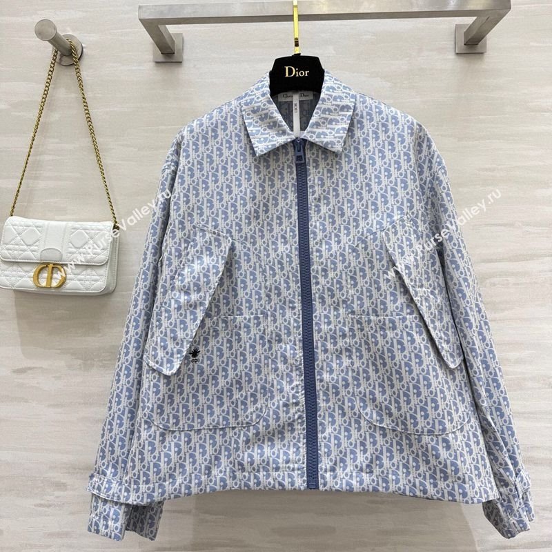 Dior Oblique Jacket Blue 2025 DR091901 (QI-250919001)