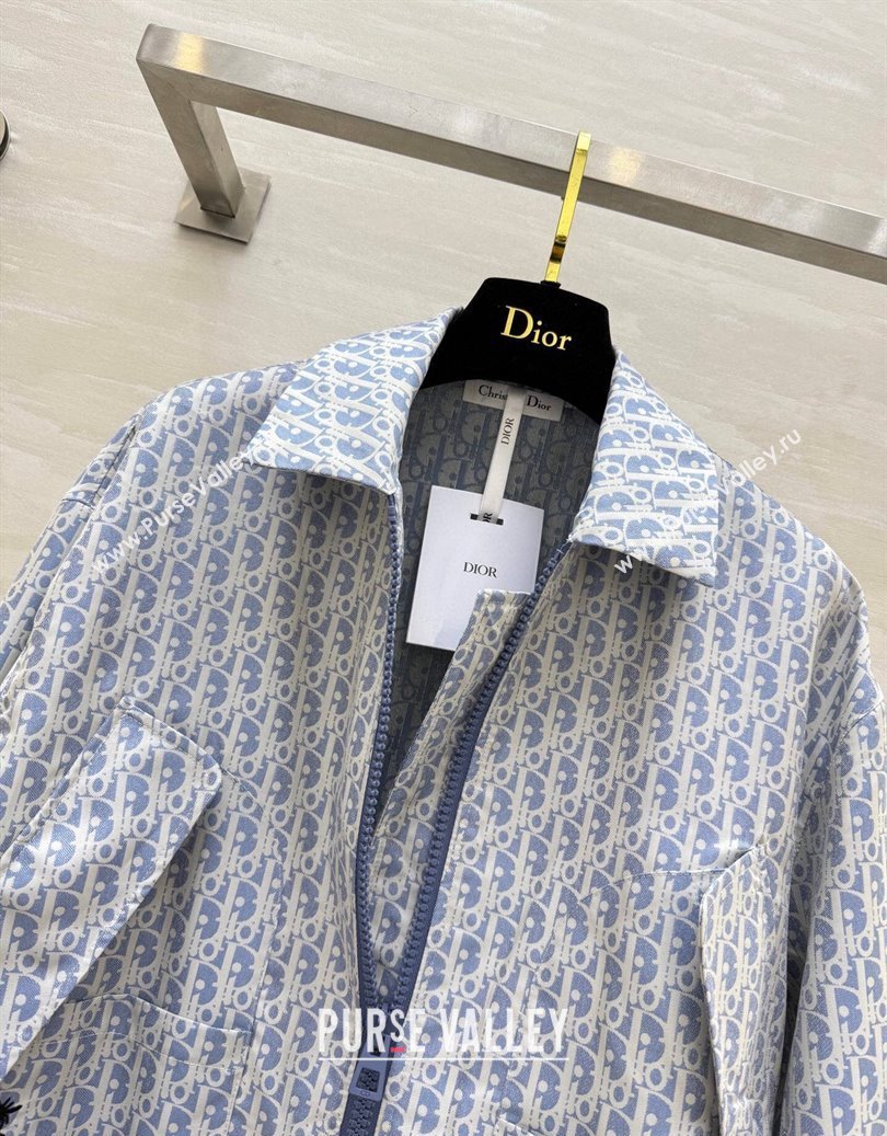 Dior Oblique Jacket Blue 2025 DR091901 (QI-250919001)