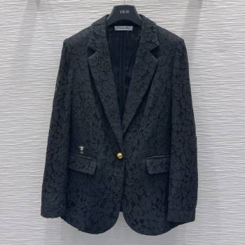 Dior Lace Jacket Black 2025 DR091949 (QI-250919050)