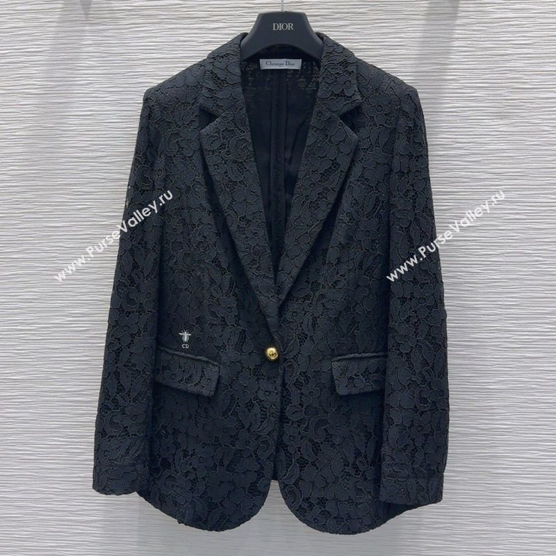Dior Lace Jacket Black 2025 DR091949 (QI-250919050)