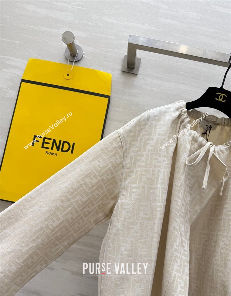 Fendi FF Cape Jacket Beige 2025 FE091902 (QI-250919044)