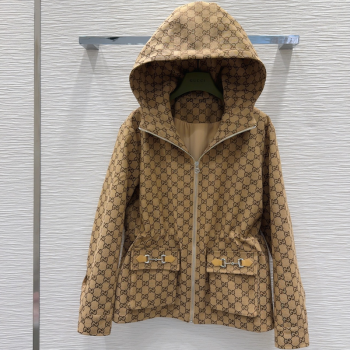 Gucci GG Jacket with Horsebit Brown 2025 GG091904 (QI-250919055)