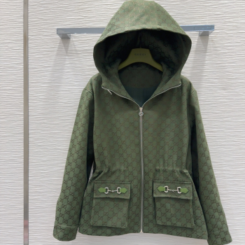 Gucci GG Jacket with Horsebit Green 2025 GG091904 (QI-250919056)